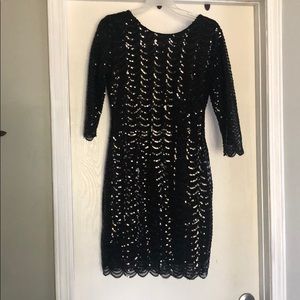 Lulu’s scalloped Sequin Mini Dress Size Medium